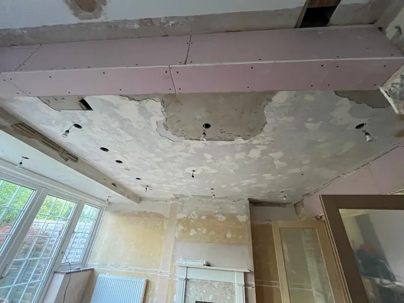 Living room before renovation in Esher Surrey