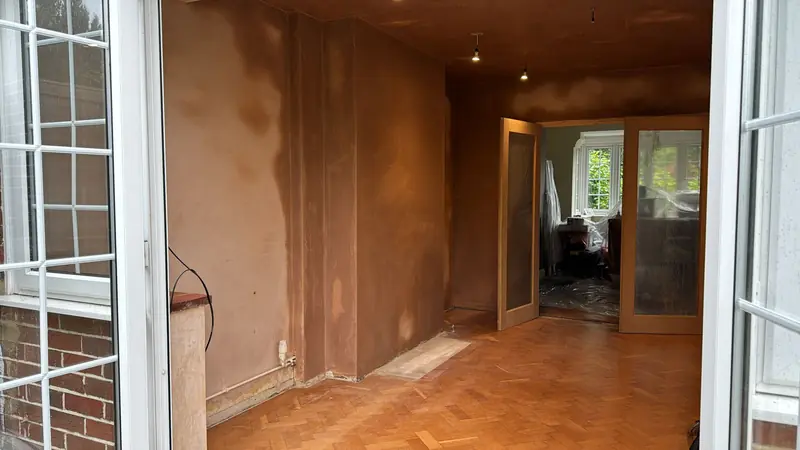 MDP Services team working on a full property refurbishment in Weybridge Surrey